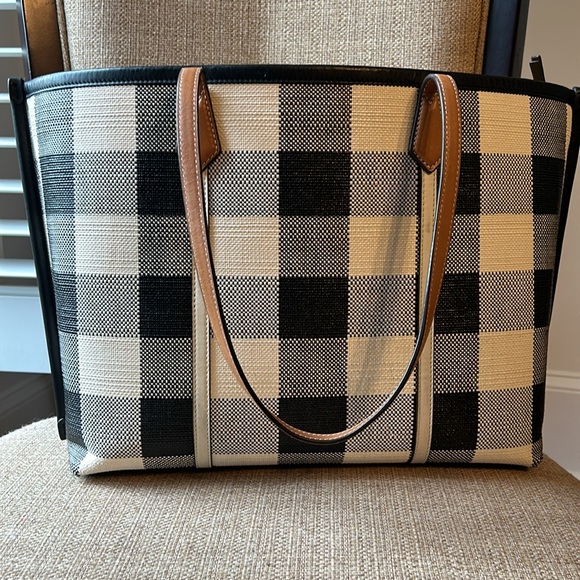 Tory Burch Gingham Tote - Picture 4 of 14
